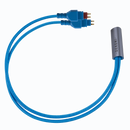 Dekoni Audio Ensemble Postsplit Blue Nylon Woven Jacket Headphone Connectors